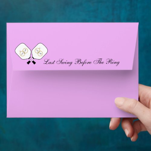 Pre_Wedding Pickleball Lavender Personalized Note Envelope
