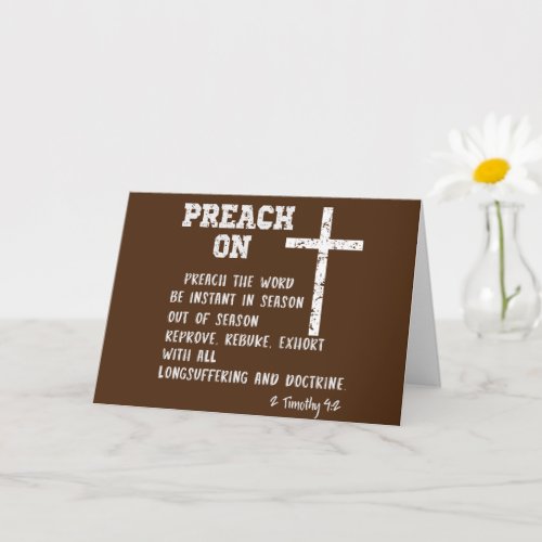 Preach On Pastor Appreciation Card