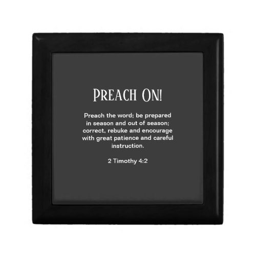 Preach On Wooden Jewelry Keepsake Box