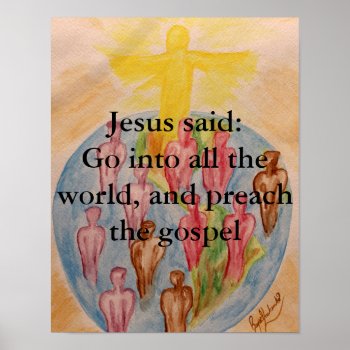 Preach The Gospel Poster by AnchorOfTheSoulArt at Zazzle