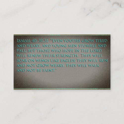 Preacher Bible Verse Quote Rev Business Cards