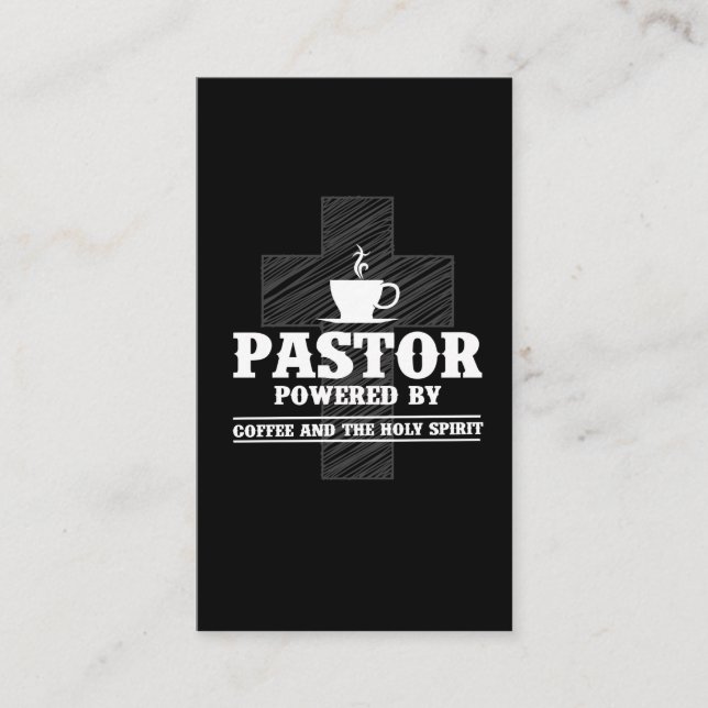 Preacher Coffee Lover Holy Spirit Caffeine Pastor Business Card (Front)
