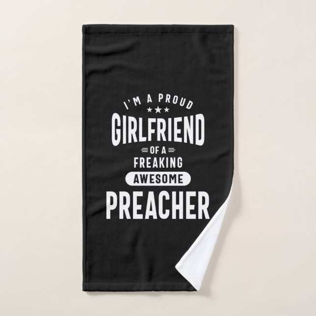 Preacher Job Title Tee Gift Mens Womens Hand Towel (Hand Towel)