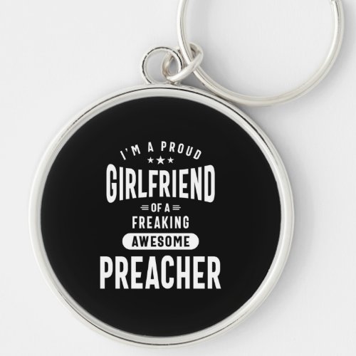 Preacher Job Title Tee Gift Mens Womens Keychain