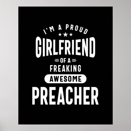 Preacher Job Title Tee Gift Mens Womens Poster
