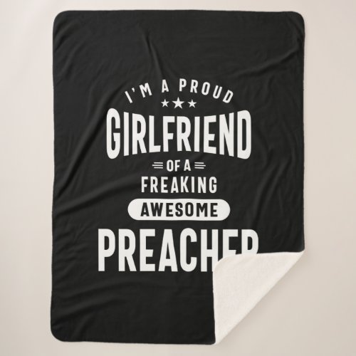 Preacher Job Title Tee Gift Mens Womens Sherpa Blanket