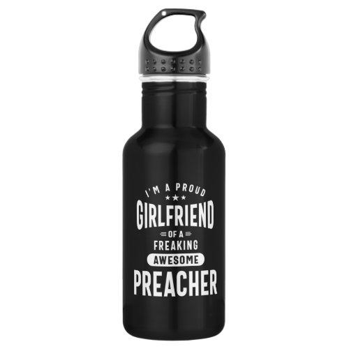 Preacher Job Title Tee Gift Mens Womens Stainless Steel Water Bottle