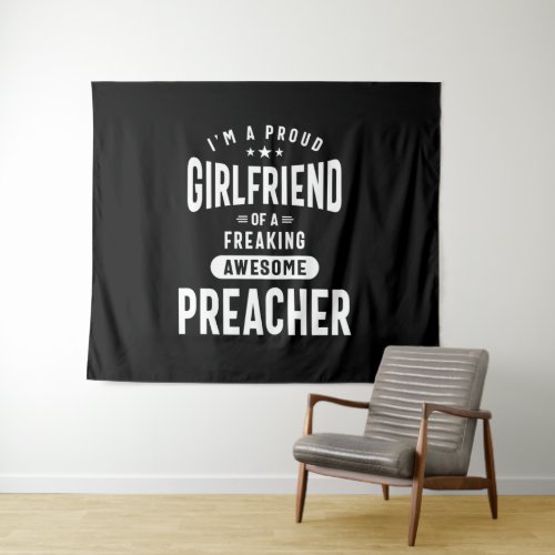 Preacher Job Title Tee Gift Mens Womens Tapestry