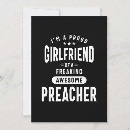 Preacher Job Title Tee Gift Mens Womens Thank You Card