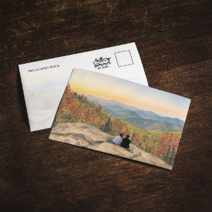 Preachers Rock North Georgia Watercolor Postcard