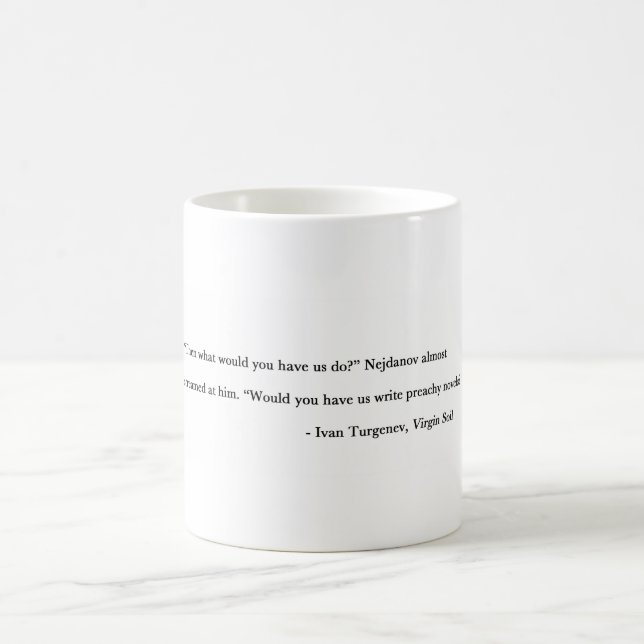 Preachy novels coffee mug (Center)