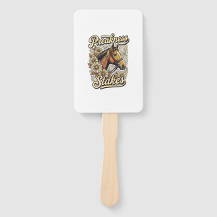 Preakness Stakes Vintage Horse Floral Race Design Hand Fan