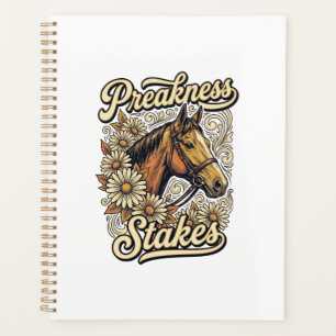 Preakness Stakes Vintage Horse Floral Race Design Planner