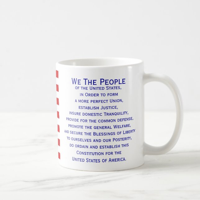 Preamble of the Constitution Flag Mug (Right)