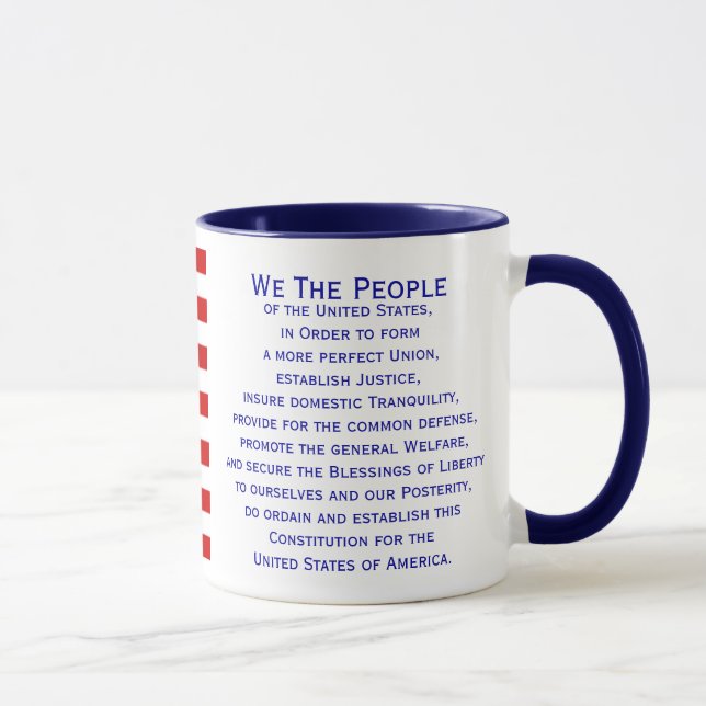 Preamble of the Constitution Flag Mug by Janz (Right)
