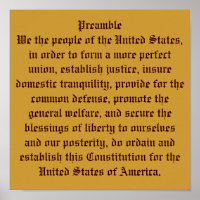 The Preamble To The United States Constitution With Flag Wall Art, Canvas  Prints, Framed Prints, Wall Peels