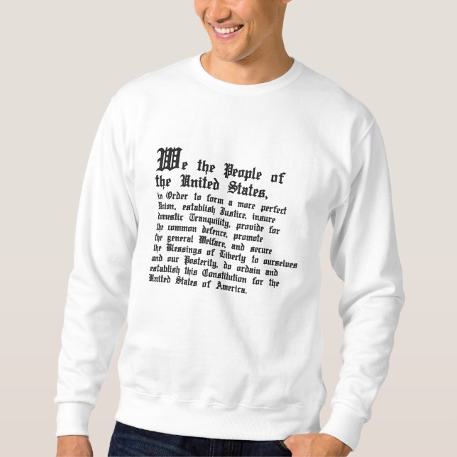 Preamble to the Constitution Embroidered Sweatshirt (Front)