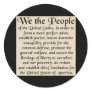 Preamble to The Constitution of the United States Classic Round Sticker