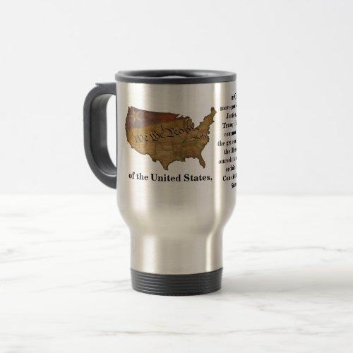 Preamble to the United States Constitution Travel Mug