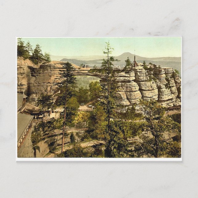 Prebischtor with Rosenberg, Bohemian Switzerland, Postcard (Front)