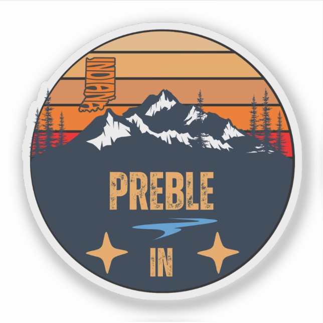 Preble, Indiana Sticker (Front)