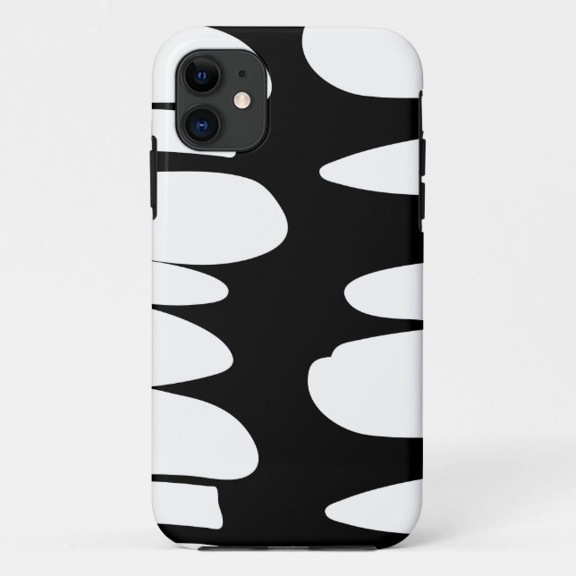 Precarious black & white iPhone case (Back)