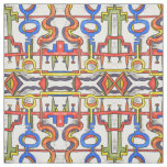 Precarious Plumbing-Abstract Geometric Pattern Fabric