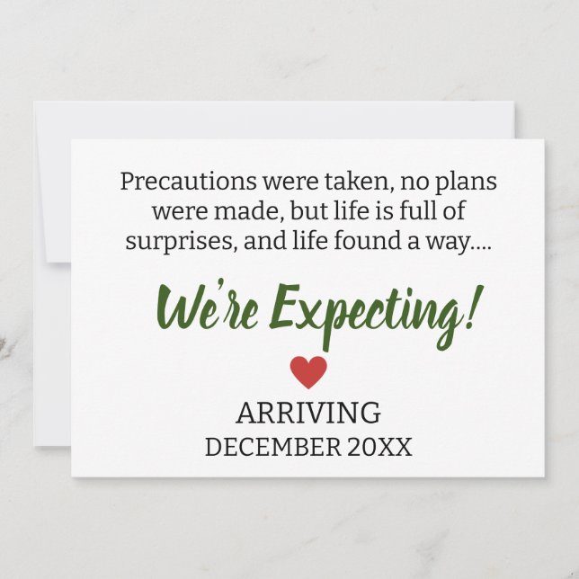 Precautions were taken, no plans were made, but  announcement (Front)