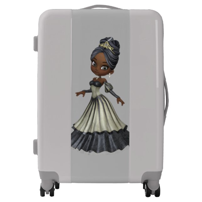 Precious African American Princess Luggage (Front)