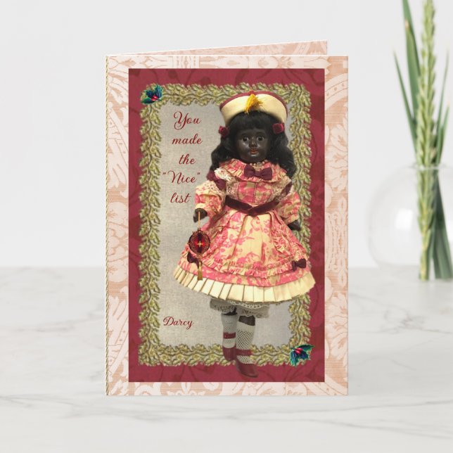 Precious African Doll Holiday Card (Front)