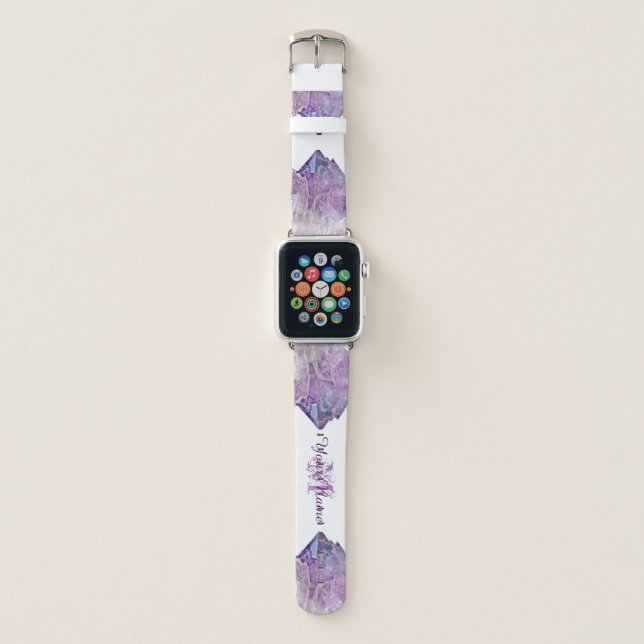 Precious Amethyst as personal jewel band! Apple Watch Band (Front)