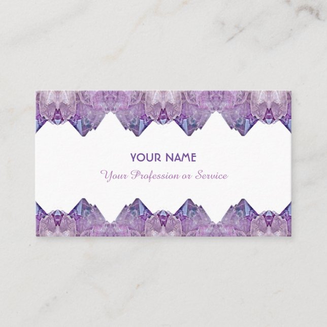 Precious amethyst gem business card (Front)