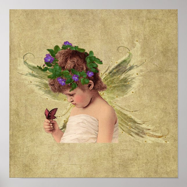 Precious Angel Girl w/butterfly-  Print (Front)