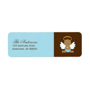 Precious Baby Boy Christening Label