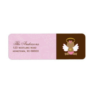 Precious Baby Girl Christening Label