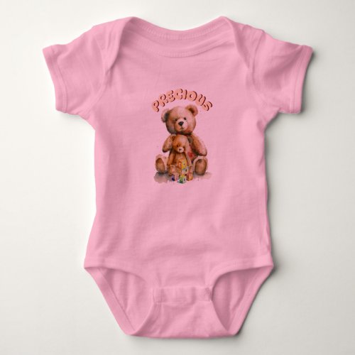 Precious baby jumpsuit with teddy bear and toys baby bodysuit