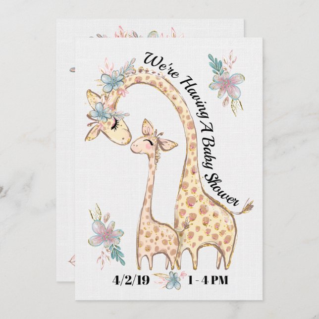 Precious Baby Shower Invitation (Front/Back)