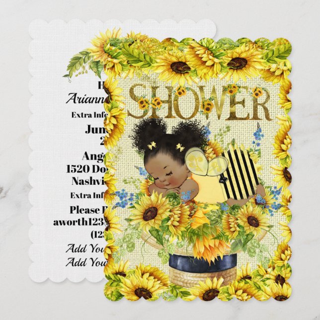 Precious Baby Shower Invitation (Front/Back)