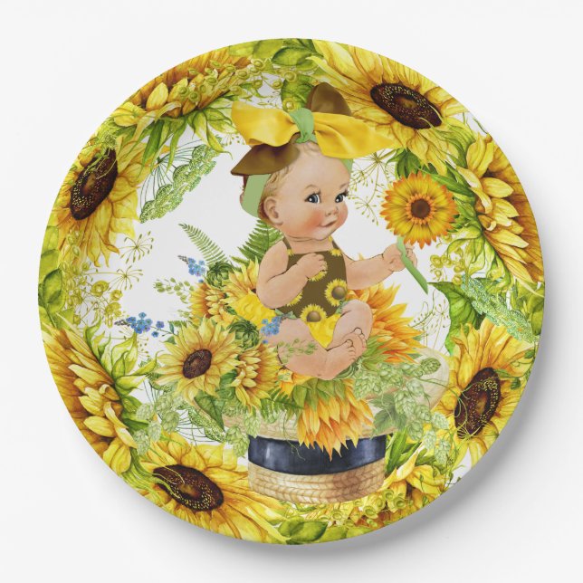 Precious Baby Shower or Birthday Paper Plates (Front)