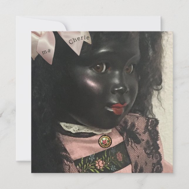 Precious Black Doll Greeting Card (Front)