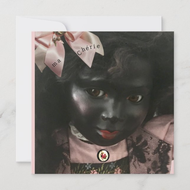 Precious Black Doll Greeting Card (Front)