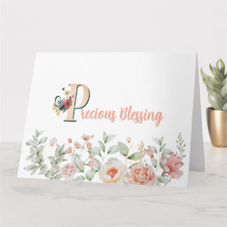 Precious Blessing - sympathy card