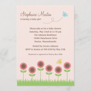 Precious Blooms Baby Shower Invitation