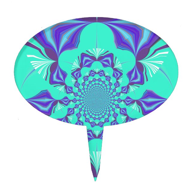 Precious blue cake topper (Front)