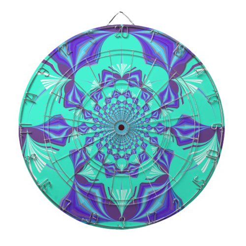 Precious blue dartboard with darts