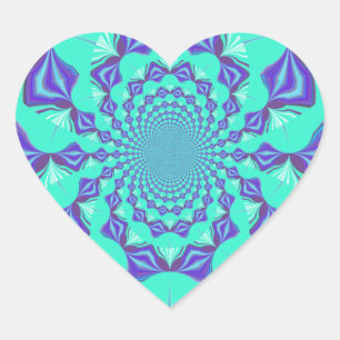 Precious blue heart sticker