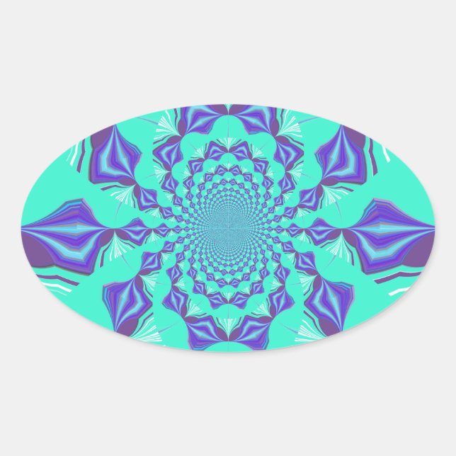 Precious blue oval sticker (Front)