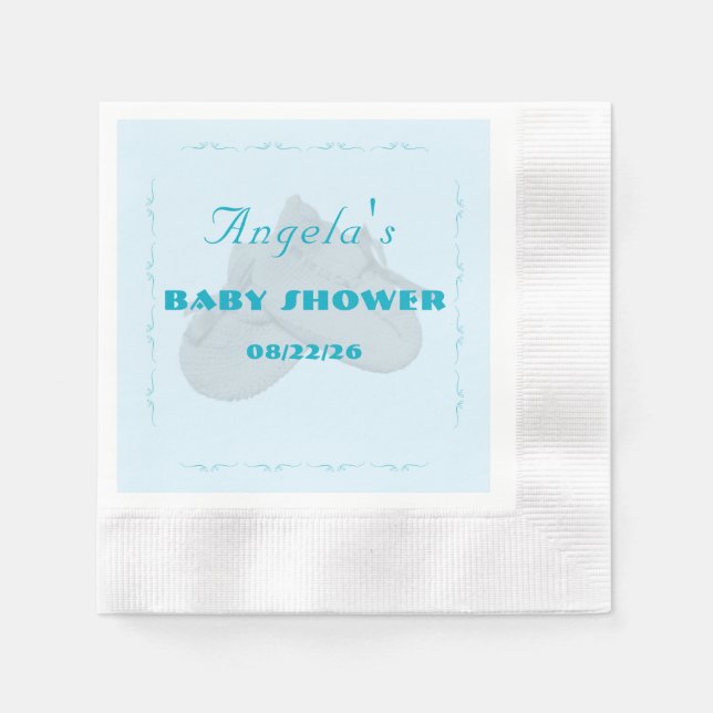 Precious Bundle Boy Baby Shower  Napkins (Front)