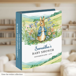 Precious Bunny Baby Shower Memory Photo Album 3 Ring Binder