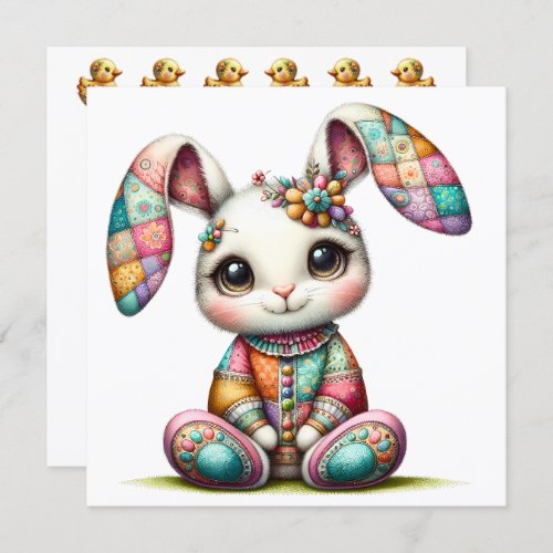 Precious Bunny Theme Invitation